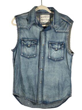 Imogene + Willie x Rodan + Fields Denim Western Vest limited edition Embroidered